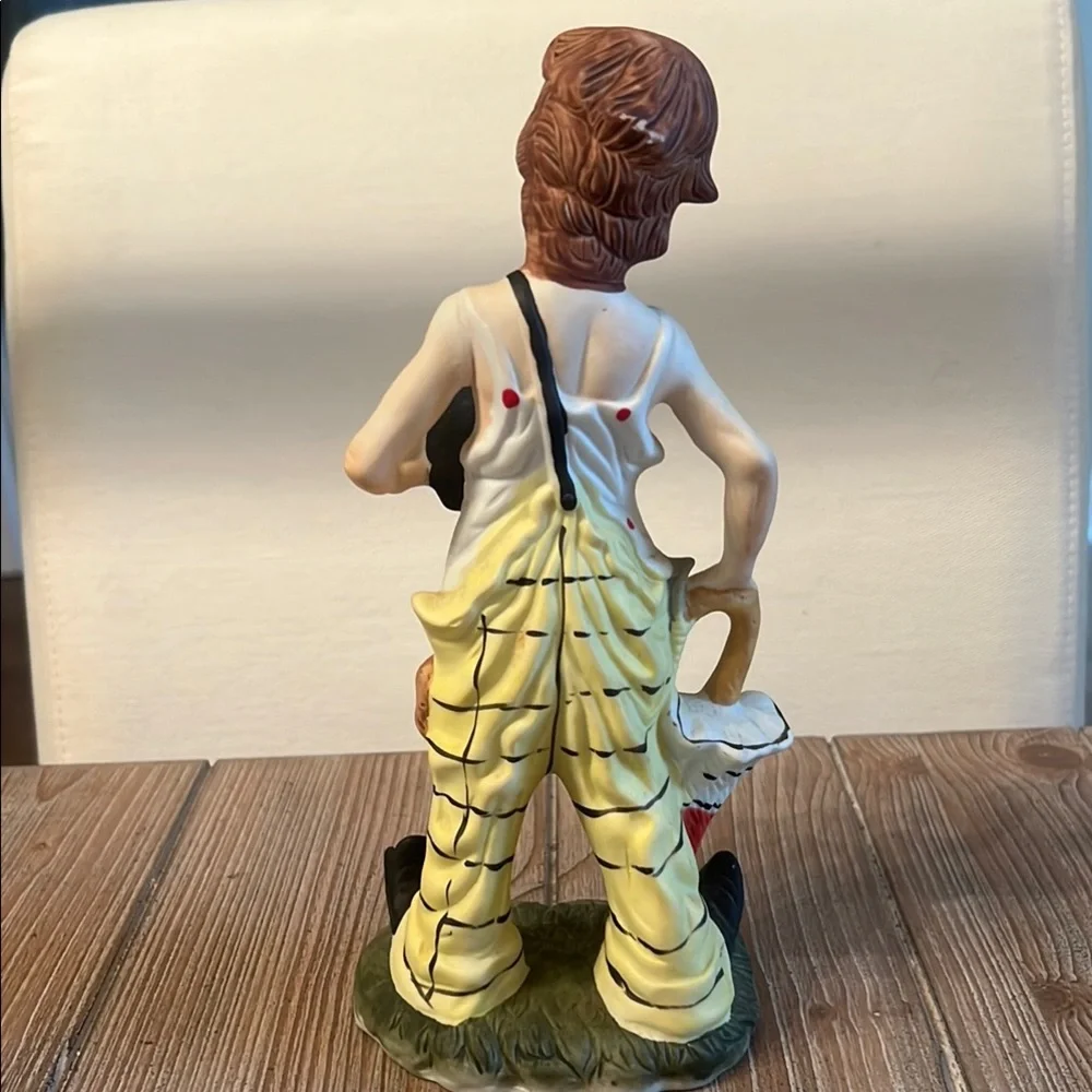 Charming Clown Figurine in Cream and Yellow - Picture 3 of 4